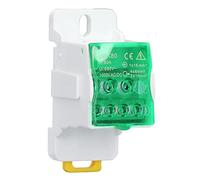 Caja de Distribución de Bloque de Terminales de Conductor de Latón, Carcasa Ignífuga para Uso Universal, 1 Paquete (Green)