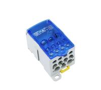 Caja de distribución de bloque de terminales UKK500A for riel DIN, 1 entrada y 1 salida, universal, caja de conexiones de alimentación, conector de cable eléctrico