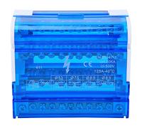 Caja de Distribución de Bloque Terminal, 500V 125A DIN Rail de 4 Niveles Monofásico de Distribución de Energía para Ingeniería Eléctrica