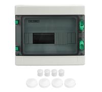 Caja de distribución de energía Caja eléctrica de plástico ABS IP65 para exteriores de 12 vías con cubierta transparente para paneles solares Cargadores EV Uso comercial en el