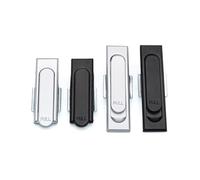 Caja de distribución de energía, cerraduras de panel con manija abatible for puerta de gabinete eléctrico MS717, 1 unidad(MS717-1-silver)