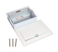 Caja de distribución de energía de 12 vías con riel DIN, caja de protección de disyuntor, caja metálica de montaje oculto para uso en interiores y exteriores, carcasa de acero