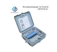 Caja de distribución de fibra óptica de 12 núcleos, adaptador de coleta SC/FC, divisor monomodo 1:6,