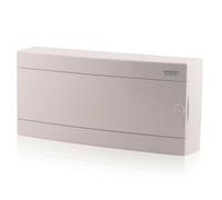 Intratec cuadro de distribución de superficie, IP40 - Caja de distribución interior con puerta blanca, para habitaciones secas, 1 fila, 24 módulos, 503 x 236 x 112 mm, blanco
