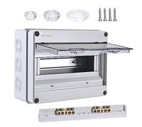 Caja de distribución de montaje superficial, caja de seguridad impermeable IP65, ideal para jardines o áreas exteriores, cumple con los estándares de espacios húmedos (12módulos)