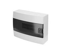Caja de Distribución de Superficie 1 Fila para 12 Módulos 110x285x223 mm IP40 - Cuadro Electrico en ABS Blanco - Armario de Distribución para Instalaciones Interiores - Horoz Electric