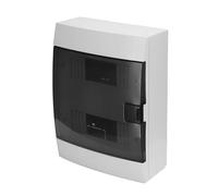 Caja de Distribución de Superficie 2 Filas para 16 Módulos 110x215x290,5 mm IP40 - Cuadro Electrico en ABS Blanco - Armario de Distribución para Instalaciones Interiores - Horoz Electric