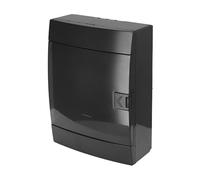 Caja de Distribución de Superficie 2 Filas para 16 Módulos 110x215x290,5 mm IP40 - Cuadro Electrico en ABS Negro - Armario de Distribución para Instalaciones Interiores - Horoz Electric