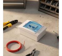 Caja de distribución eléctrica con cubierta transparente, montaje en pared interior e impermeable, compatible con múltiples tipos de disyuntores de 2 12 maneras (1)