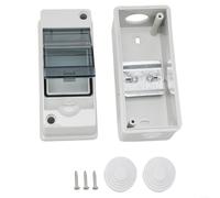 Caja de distribución eléctrica de 2 vías impermeable IP65 con cubierta de policarbonato transparente y panel ABS, accesorios de unión clasificados 63A para instalación de fuente de alimentación en