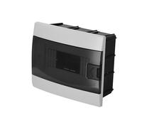 Caja de Distribución Empotrada 1 Fila para 8 Módulos 104,5x215,5x173,5 mm IP40 - Cuadro Electrico en ABS Blanco - Armario de Distribución para Instalaciones Interiores - Horoz Electric