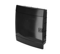 Caja de Distribución Empotrada 2 Filas para 24 Módulos 112,5x286x340,5 mm IP40 - Cuadro Electrico en ABS Negro - Armario de Distribución para Instalaciones Interiores - Horoz Electric
