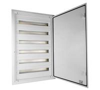Caja de distribución IP54 DARP-144 6 x 24 para puerta empotrada de aluminio, caja de fusibles 9.624 E-P 6774, Clage
