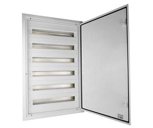 Caja de distribución IP54 DARP-144 6 x 24 para puerta empotrada de aluminio, caja de fusibles 9.624 E-P 6774, Clage