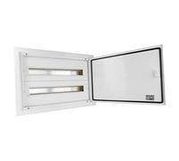 Caja de distribución IP54 DARP-48 2 x 24, empotrada, puerta de aluminio, caja de fusibles 9.224 E-P 6743