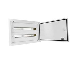 Caja de distribución IP54 DARP-48 2 x 24, empotrada, puerta de aluminio, caja de fusibles 9.224 E-P 6743