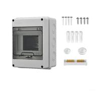 Caja de distribución IP65 de 5 vías para caja eléctrica montada en superficie, caja de disyuntor resistente a la intemperie con puerta transparente para interiores y exteriores, garaje, taller, jardín