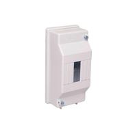 Caja de distribución marfil de 1 a 4 elementos, con puertos de conexión, material resistente, medidas compactas. Diseñado para: instalaciones eléctricas. #