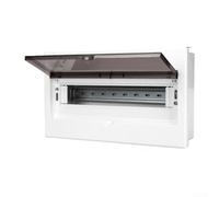 Caja de distribución, unidad de consumo doméstico de 16 circuitos con panel de interruptor de aire riel DIN para cableado seguro instalación eléctrica (16 circuitos)