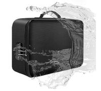 Caja De Documento Impermeable Ignífugo - Organizador De Carpetas De Archivos Extensible, Archivador De Archivos De Viaje Multifuncional | Documentar La Caja Segura Con Bloqueo Y Manija Combin