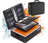 Caja de Documentos Ignífuga DocSafe 5200°F Caja de Almacenamiento con Aislamiento Térmico Mejorada Ignífuga y Resistente al Agua Organizador de Archivos de 8 Capas con Cerradura, Almacenamiento Seguro