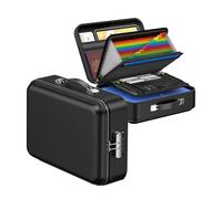 Caja de Documentos Ignífuga,Funda Rígida para Documentos con Cerradura de Combinación y 13 Compartimentos,5200°F Mejorado con Aislamiento Térmico, Caja de Almacenamiento Ignífuga e Impermeable