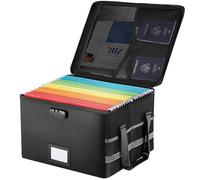 Caja de documentos ignífuga, resistente al agua, caja de documentos, resistente al fuego, impermeable, organizador de documentos, caja de almacenamiento de archivos con cerradura, almacenamiento de