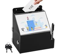 Caja de Donación, Caja de Sugerencias con Llave, Caja de Donación Acrílica para Comentar Votar Donar Recoger Tarjetas de Visita