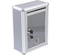 Caja de donación de gran capacidad, a prueba de óxido, para montaje en pared, buzón seguro para contribuciones caritativas, diseño resistente para uso en interiores y exteriores