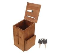 Caja de Donaciones Cerradura de Madera para Contribuciones y Votos, 9.8x6.3