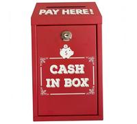 Caja de donaciones con cerradura, caja de donaciones de metal con cerradura, entrega de efectivo: ranura ancha para recolección segura de dinero, 2 llaves y fácil instalación para el hogar, la o