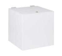 Caja de donaciones de acrílico opaco, 300 x 300 mm, con cerradura