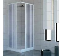 Caja de ducha 70x100 PVC MOD. Acuario con Apertura Central Blanco Pastel