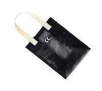 Caja de Ducha de Malla Portátil, Caja de Ducha Colgante Portátil, Bolsa de Ducha de Secado Rápido, Artículos de Tocador de Viaje para Baño, Bolsa de Cosméticos de Maquillaje(Negro)