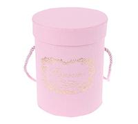 Caja de dulces, 165 * 120 mm Cajas de papel de flores redondas Tapa Abrazo Cubo Floristería Caja de embalaje de regalo Cajas de barra de dulces de regalo Suministro de boda for fiestas (Color : Red 1