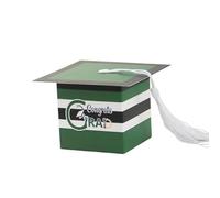 Caja de dulces de 5/10 Uds., sombrero de soltero, Ideas de regalo de galletas de graduación, caja de embalaje, bolsa, suministros de fiesta de felicitaciones de graduación-4,10 Uds.