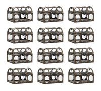 Caja de dulces de boda con cofres del tesoro | 12 Uds Mini caja de recuerdos de fiesta de boda con cofre pirata hueco | de contenedores de almacenamiento, suministros para fiestas de aniversario,