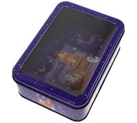 Caja de Dulces de Halloween de Hierro con Tapa y Vista | Fiesta y Hogar, Almacenamiento Visible, Embalaje Elegante, Apta para Galletas, Chocolate y Golosinas