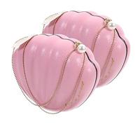 Caja de Dulces Forma de Concha Rosa de Hojalata 2 Piezas | Acabado Cuidado y Peso Ligero, para Bodas y Tiendas, Estilo Chic Decorativo
