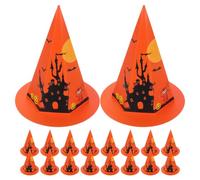 Caja de Dulces Forma de Sombrero de Bruja de Halloween 50 Piezas | Papel, 14, 5x7x7cm, Diseño Caricaturesco y Original, para Fiesta y Reparto de Golosinas