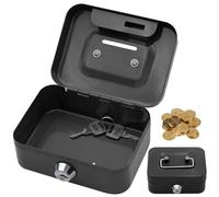Caja de efectivo de metal con cerradura con llave, hucha con ranura para adultos y niños, familia, 4, 5x3, 4x2, 3 pulgadas