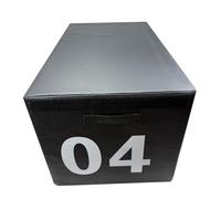 Caja de Ejercicios de Salto de Espuma 4 en 1 Resistente Espuma Plyo Box Caja de Combinación de Fitness Profesional Apilada para Gimnasios Doméstico(Size:90*55*50cm/35.4in*21.6in*19.7in,Color:04 Black)