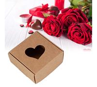 Caja de embalaje de 50 Uds., Cartón plegable, papel Kraft, caja de jabón hecha a mano, caja de regalo para el favor de la boda, embalaje de joyería de dulces, embalaje