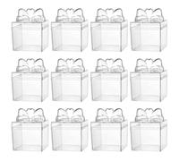 Caja de embalaje de dulces para festivales, soporte de transparente para golosinas de fiesta, joyería, juguete pequeño, 12 Uds