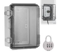 Caja de empalme impermeable IP66 de distribución de pared de ABS - Armario de control transparente exterior