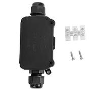 Caja de Empalmes Estanca IP66, 2 Vías, Negro, Poliamida, 110x48x31mm - Resistente al Agua y Polvo, Aislamiento Seguro para Uso Industrial y Exterior