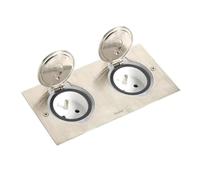 Legrand Caja de empotrar en suelo Mosaic 089702, 4 módulos, Inox