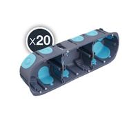 Caja de empotrar triple STOPAIR DEBFLEX Ø67/P40 caja de 30