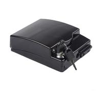 Caja de enchufe con cerradura de 86 tipos con llave para exterior y baño, cubierta de protección de enchufe eléctrico, carcasa de plástico (negro)