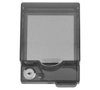 Caja de Enchufe de Plástico Negro con Tapa Abatible | Autoadhesiva, Diseño Mural Sellado, Compatible con Cajas Individuales y Dobles, para Baño, Cocina y Exterior